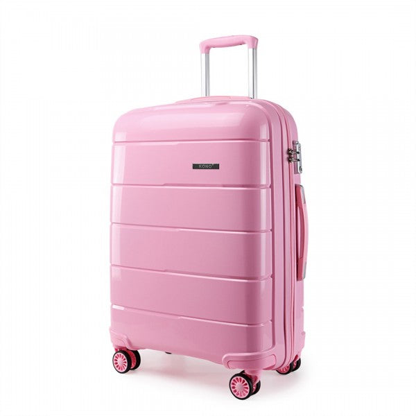 bag  20 INCH CABIN SIZE HARD SHELL PP SUITCASE - PINK Moda Bags Moda Bags