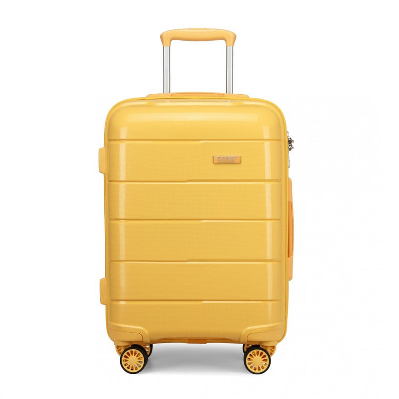 24 INCH HARD SHELL PP SUITCASE - YELLOW