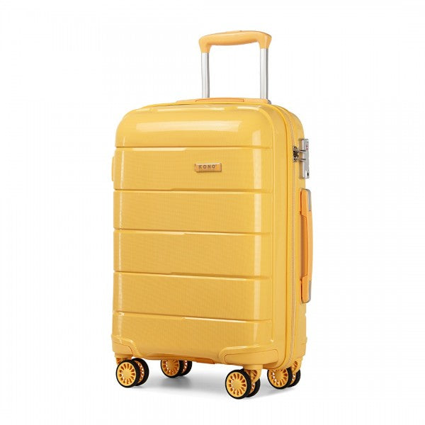 24 INCH HARD SHELL PP SUITCASE - YELLOW