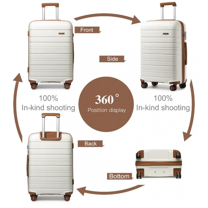 Kono Multi Texture Hard Shell PP Suitcase