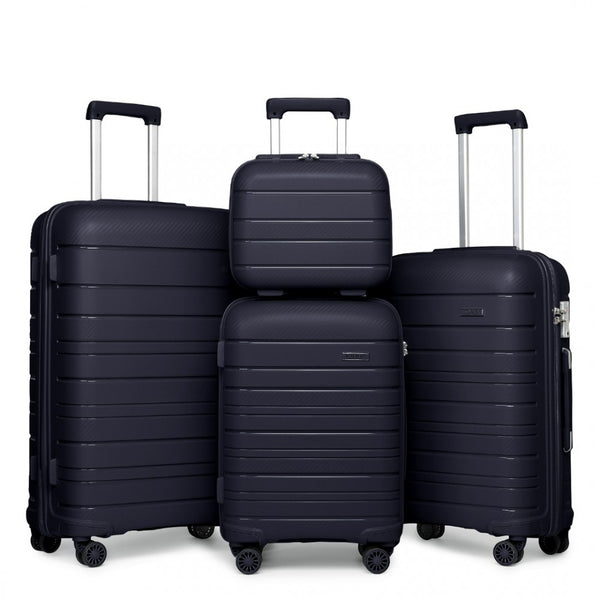 Kono Multi Texture Hard Shell PP Suitcase Navy