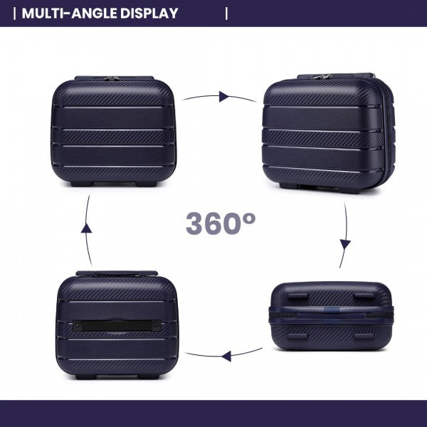 Kono Multi Texture Hard Shell PP Suitcase Navy