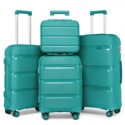 Bright Hard Shell PP Suitcase With TSA Lock And Vanity