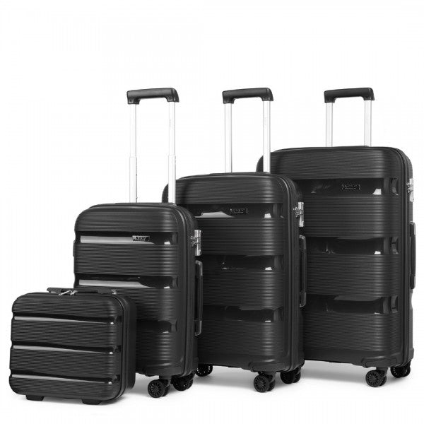 Bright Hard Shell PP Suitcase With TSA Lock And Vanity