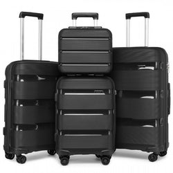 Bright Hard Shell PP Suitcase With TSA Lock And Vanity