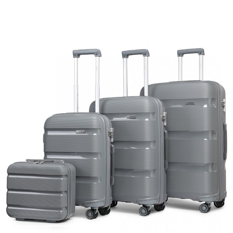 Vanity Case 4 Pieces Set - Classic Collection - Grey