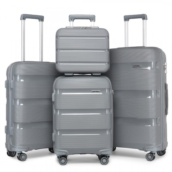 Vanity Case 4 Pieces Set - Classic Collection - Grey