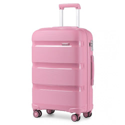 Kono 20 Inch Bright Hard Shell PP Carry-On Suitcase In Cabin Size - Pink