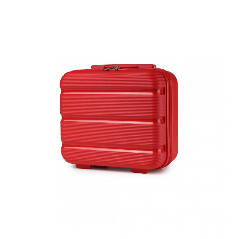 Kono 14 Inch Bright Hard Shell PP Vanity Case - Red