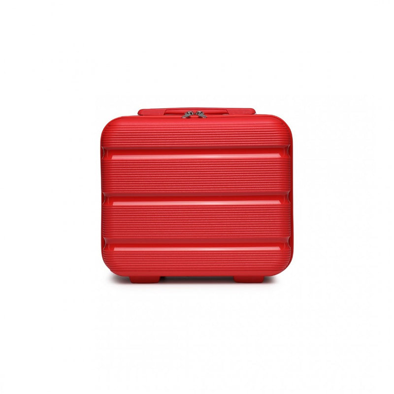 Kono 14 Inch Bright Hard Shell PP Vanity Case - Red