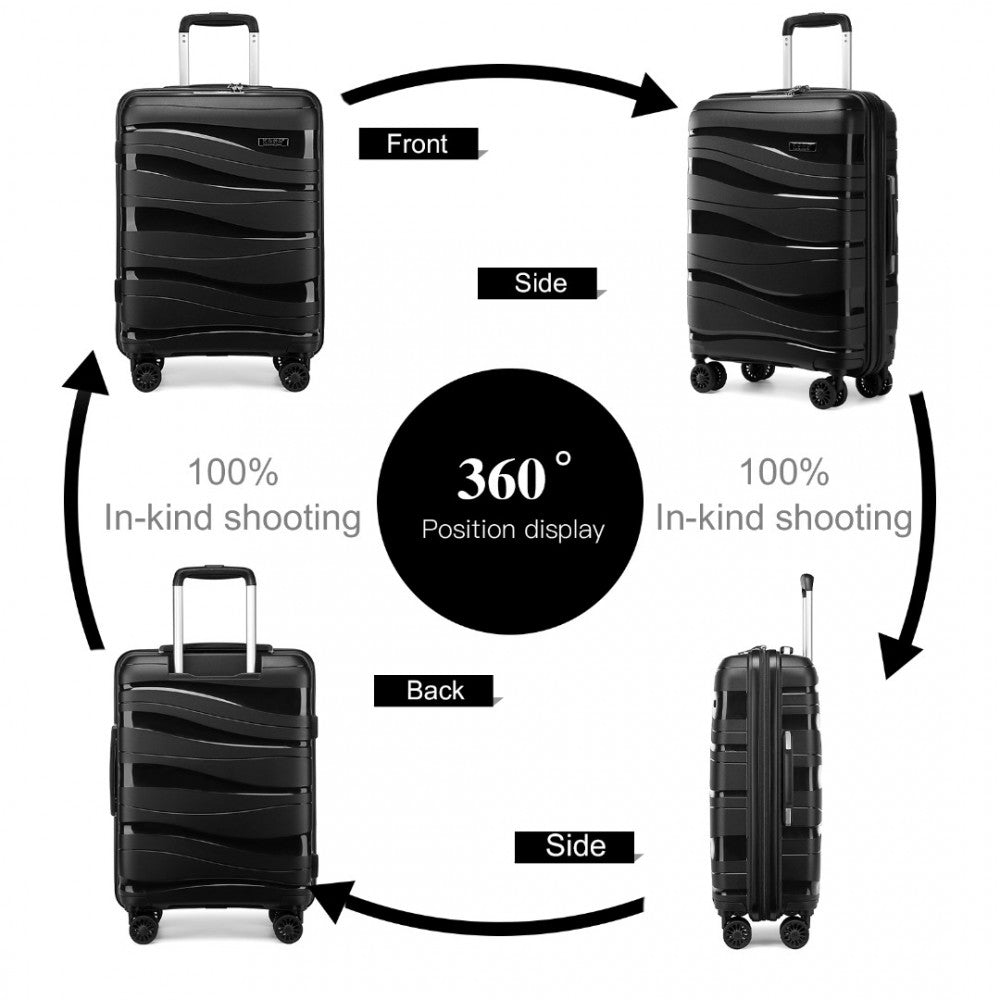 bag  Kono 24 Inch Lightweight Polypropylene Hard Shell Suitcase Moda Bags Moda Bags