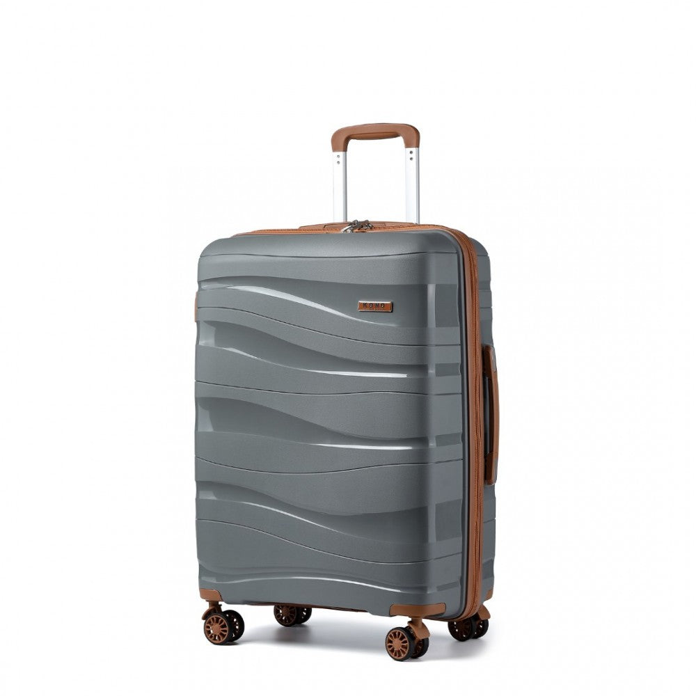 bag  Kono 24 Inch Lightweight Polypropylene Hard Shell Suitcase Moda Bags Moda Bags