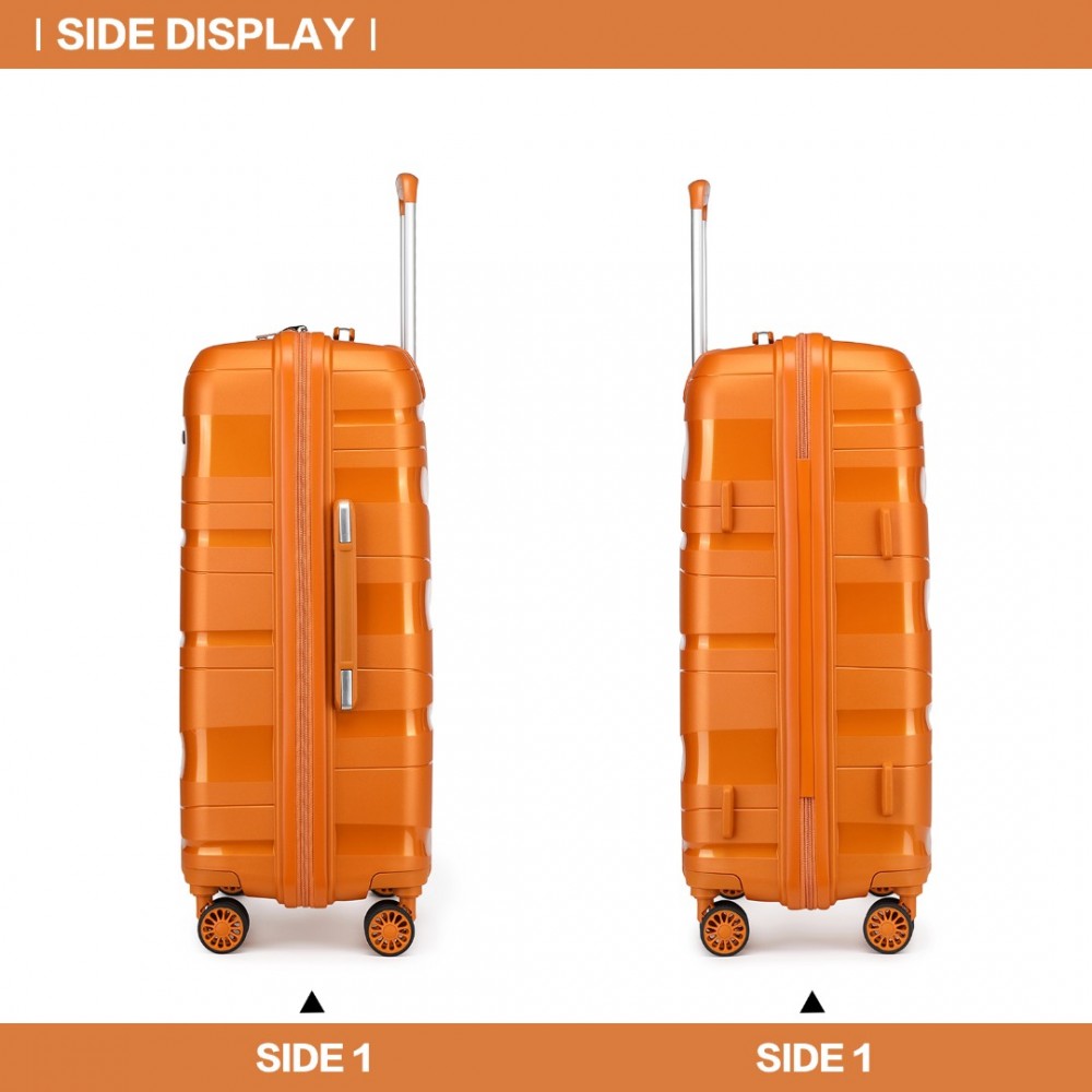 bag  Kono Lightweight Polypropylene Hard Shell 4 Piece Suitcase Moda Bags Moda Bags