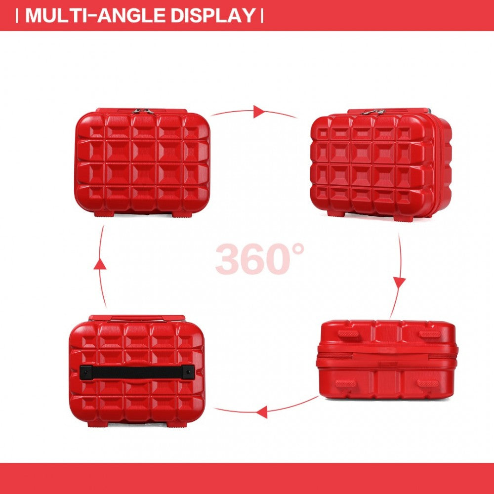 bag  Kono 13 Inch Lightweight Hard Shell ABS Vanity Case Moda Bags Moda Bags