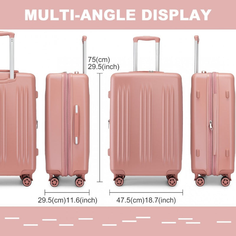 28 Inch Sleek Striped Check-In Suitcase