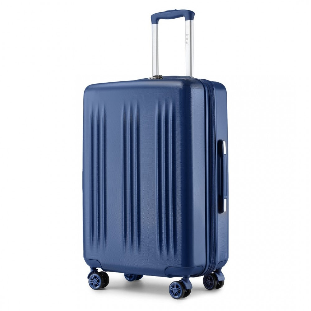 bag  24 Inch Sleek Striped Check-In Suitcase Moda Bags Moda Bags