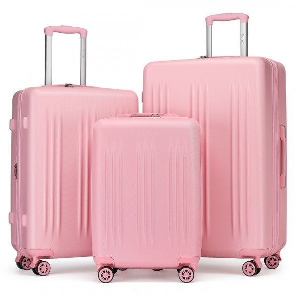 3 Piece Luggage Set 20/24/28 Inch Sleek Striped