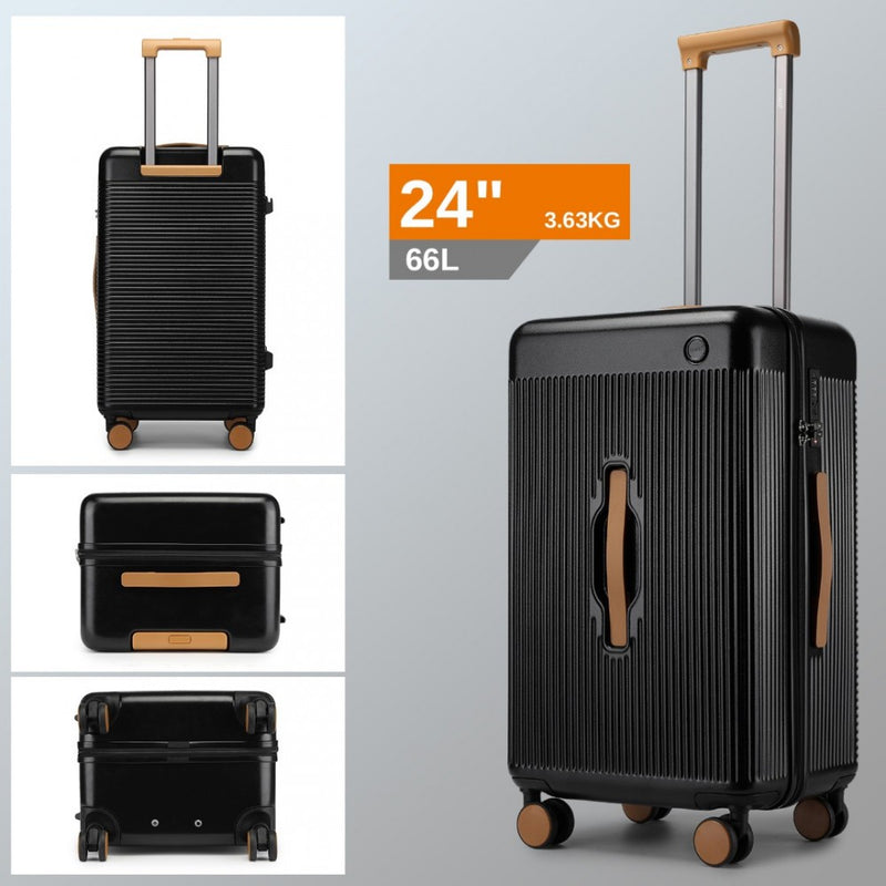 Premium Hard Shell Check-In Suitcase - Black