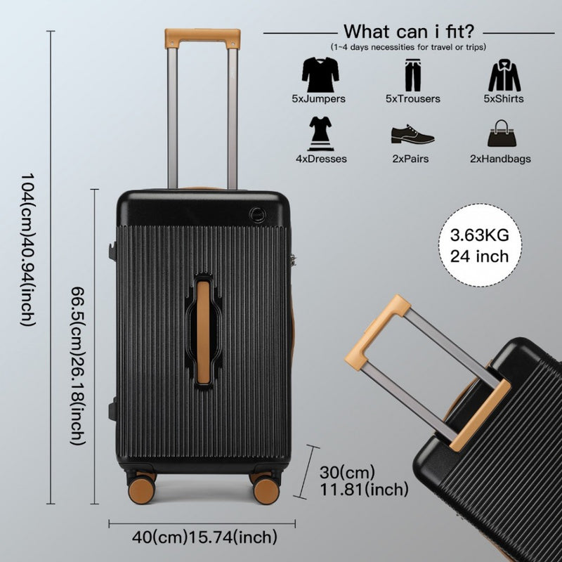 Premium Hard Shell Check-In Suitcase - Black