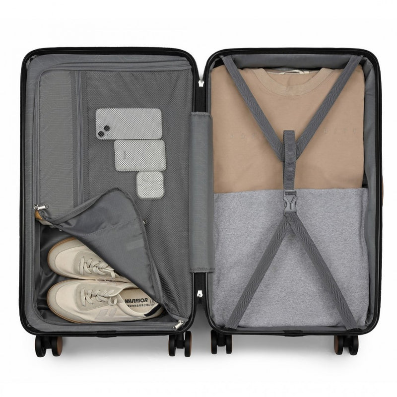 Premium Hard Shell Check-In Suitcase - Black