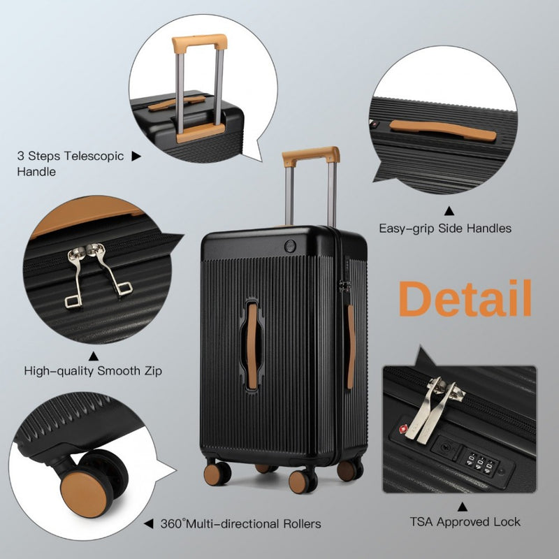 Premium Hard Shell Check-In Suitcase - Black