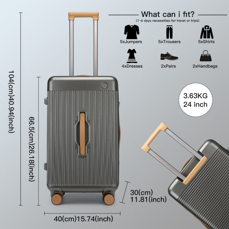 Hard Shell Check-In Suitcase - Grey