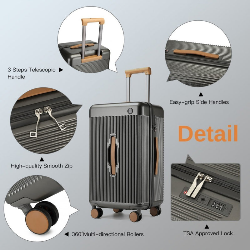 Hard Shell Check-In Suitcase - Grey