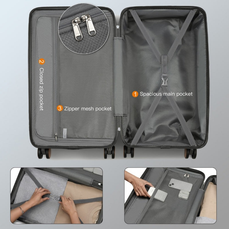 Hard Shell Check-In Suitcase - Grey