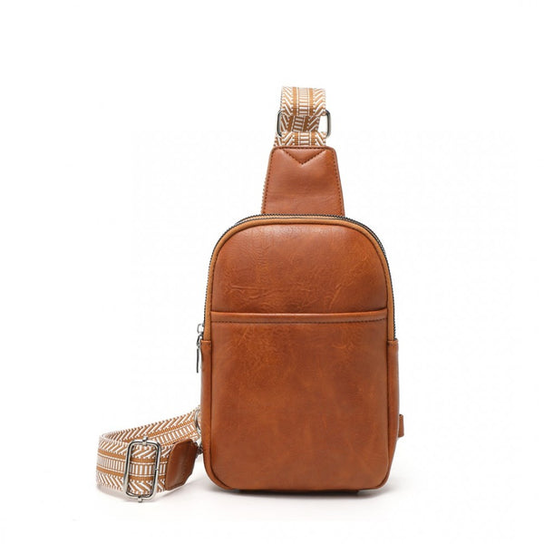 Miss Lulu Convertible PU Leather Multi-Wear Chest Bag