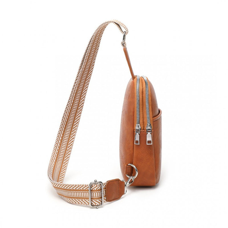 Miss Lulu Convertible PU Leather Multi-Wear Chest Bag
