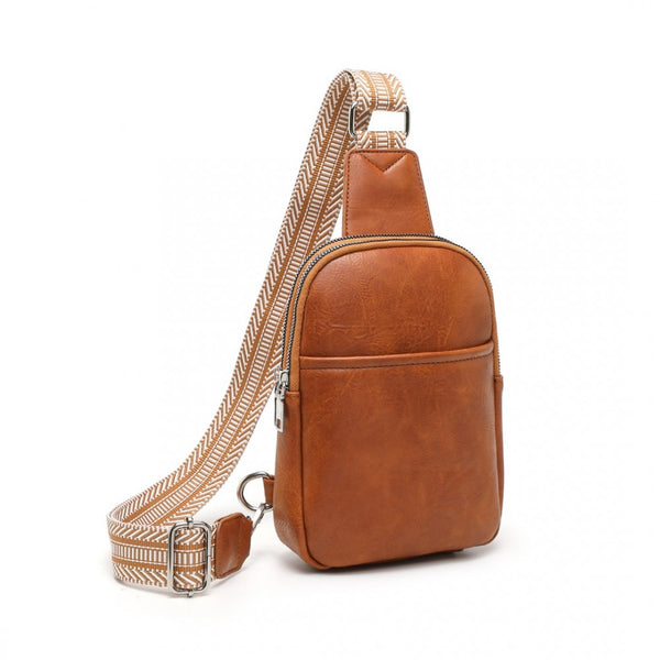 Miss Lulu Convertible PU Leather Multi-Wear Chest Bag