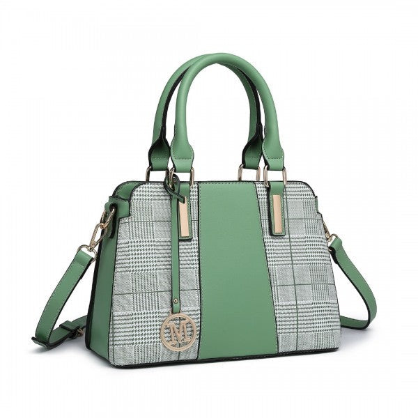 bag  Miss Lulu Gingham Plaid Panel Shoulder Bag Moda Bags Moda Bags