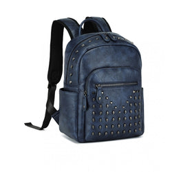 Fashion PU Leather Skull Studded Backpack Designer