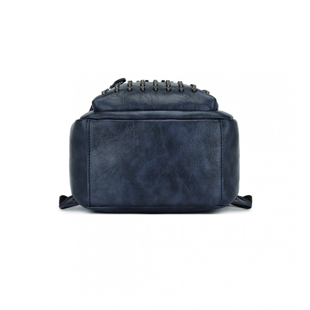bag  Fashion PU Leather Skull Studded Backpack Designer Moda Bags My Store