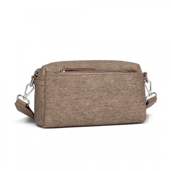 Jacquard Strap Water-Resistant Crossbody Bag