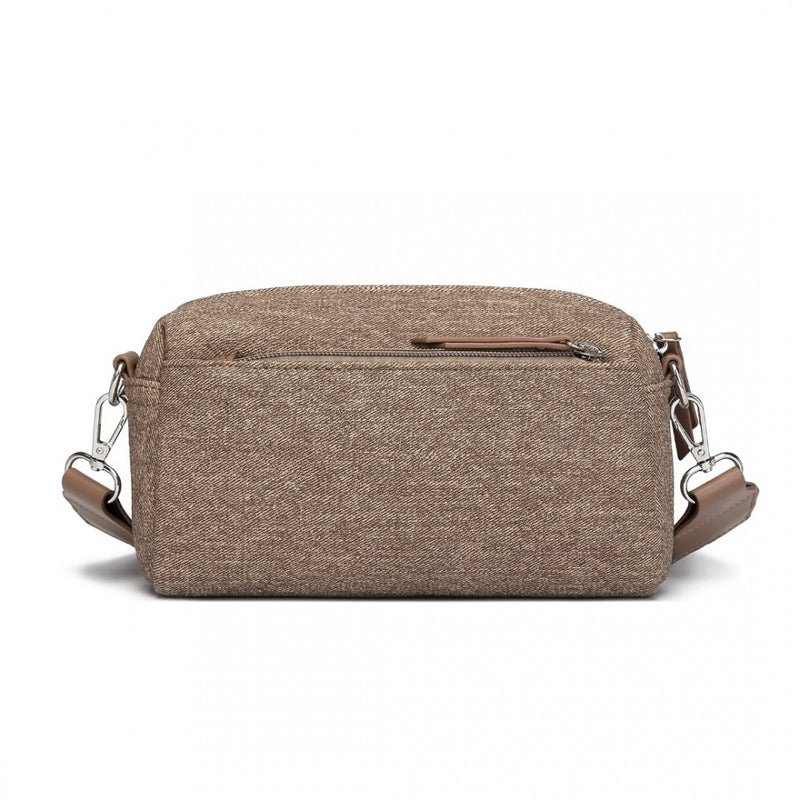 Jacquard Strap Water-Resistant Crossbody Bag