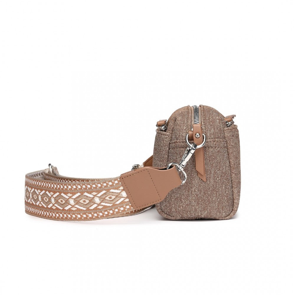 bag  Jacquard Strap Water-Resistant Crossbody Bag Moda Bags Moda Bags
