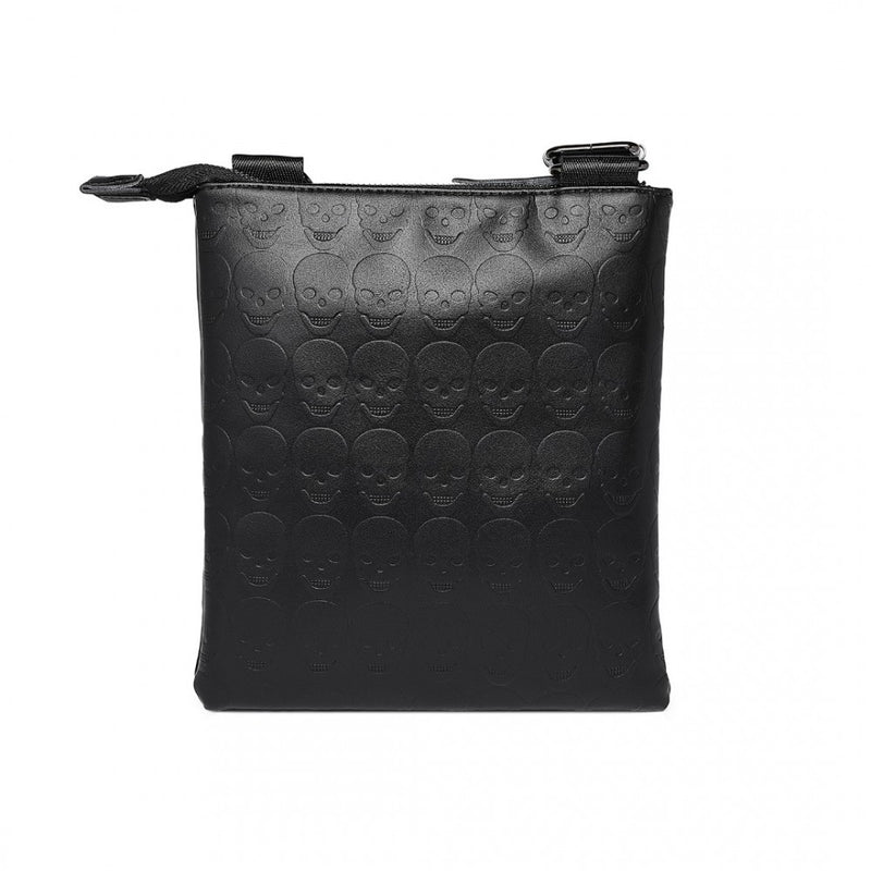 Stylish Gothic Skull Embossed PU Leather Crossbody