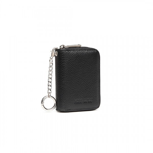 LP2120 - Miss Lulu RFID Blocking Basic Zip Around Wallet - Black