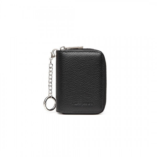 LP2120 - Miss Lulu RFID Blocking Basic Zip Around Wallet - Black